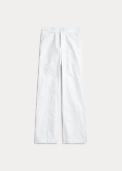 Women's Ralph Lauren Mid-Rise Flare Cotton Pants | 946573KXM